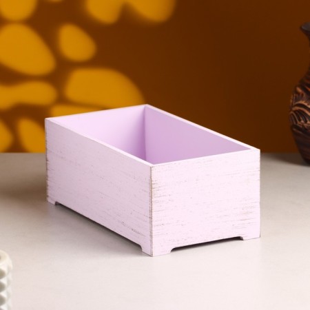 Kashpo wooden "Provence" 23x12.5x9 cm lilac-1