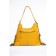 Sobo bag female, genuine leather, yellow ludor, 35x10x28 cm