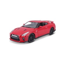 BBURAGO Nissan GT-R 2017, Die-Cast, 1:24, opening doors, red color