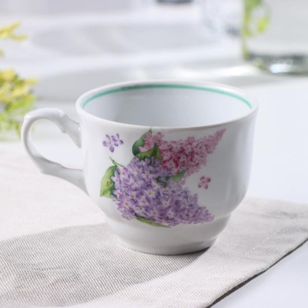 Porcelain -porcelain cup "Lilac", 250 ml, D = 8.4 cm-1