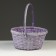 Wicker basket, d26 x 12/30 cm, purple, bamboo