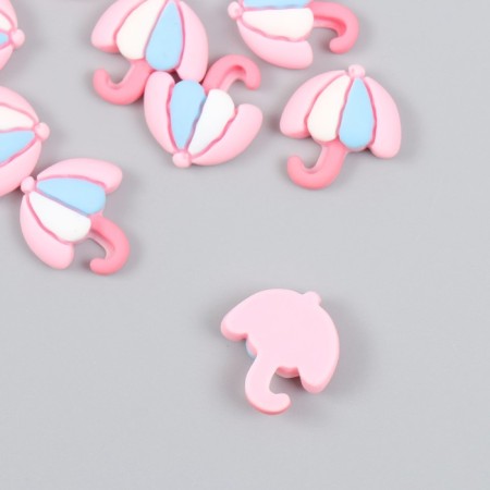 Decor for creativity plastic "Pink umbrella" set 10 pcs 2x1.7 cm-1