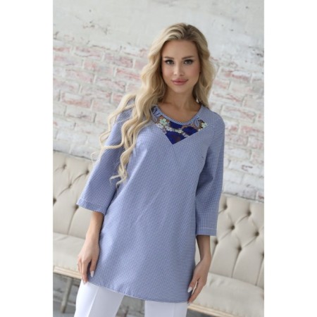 Female blouse, size 50, blue color