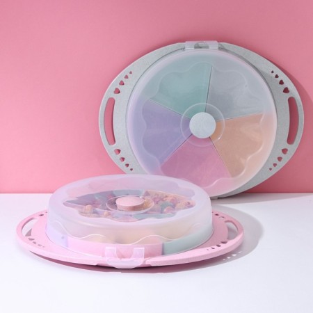 Menzhitsa with a lid, 35 × 27 cm, 5 departments, color mix-4