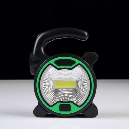 Manual lamp 3 W, 1 LED, 1 COB, 3 AA, 2 modes, green