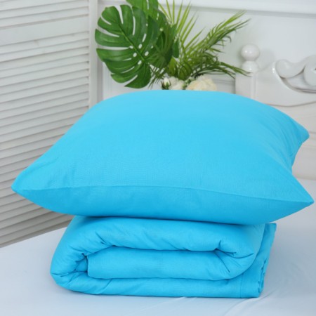 Set 1.5sp turquoise 4-1 (duvetel 145x215cm, pillowcase 70x70cm) calico, 120g/m, HL100%-4