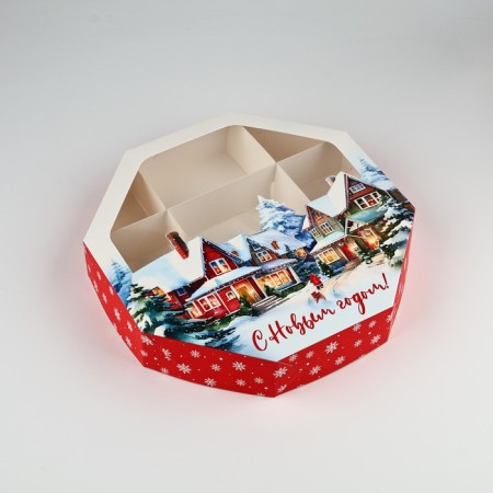 Folding box "heat and comfort", 29 x 29 x 5 cm, new year-1