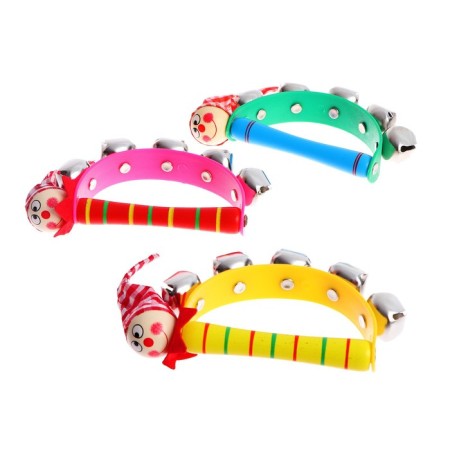 Toy musical tambourine "Beasts" with bells, mix-4