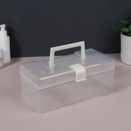 Organizer with a 1 Sectic lid 23*13*9.5cm transparent/BEN V/u UKL QF-5