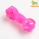 Brying toy "dumbbells with paws" for dogs, 13 cm, pink