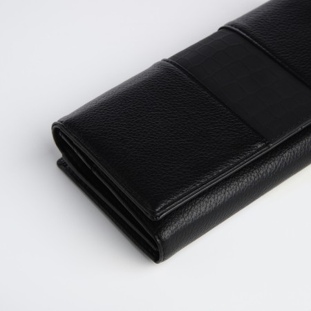 Women's wallet on a magnet, black color-2