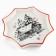 New Year! New Year's ceramic "hut", 21x21x3cm, white color