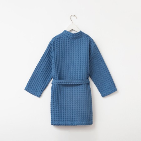 Wafel children's robe I "BOHO" R.34 (122-128 cm) col. Blue, 100%HL, 290 g/m2-6