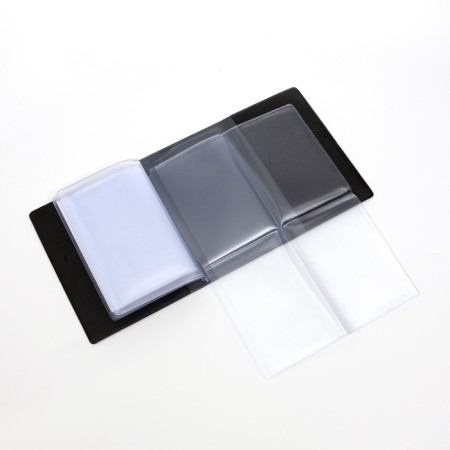 Cover for passport and auto documents, black color-4