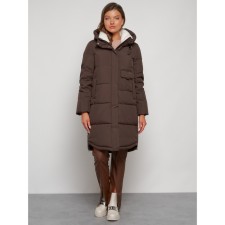 Coat insulated winter female, size 52, brown color
