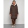 Coat insulated winter female, size 52, brown color