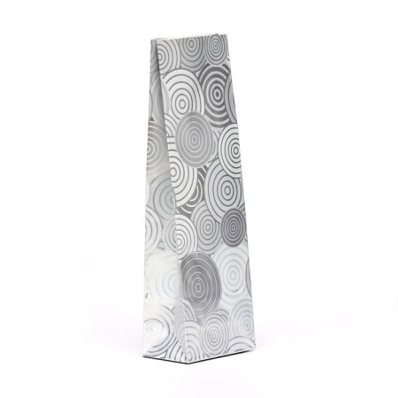 Paper package, packing, four-layer "circles-silver" "7 x 4 x 21 cm-2