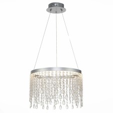 Люстра подвесная St Luce. SL6201.103.24. Vega. 1х24 Вт, LED, 3000K/4000K/6000K, 2040 Lm, 40х40х85 см, цвет серебристый
