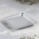Square Benum Square Metal for one candle, 10x1.1 cm, silver