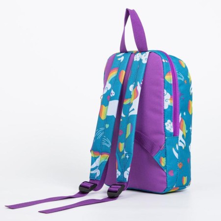 Baby backpack on lightning, 2 outer pockets, blue color-3