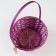 Wicker basket, d19 x 9 x 32 cm, purple, bamboo