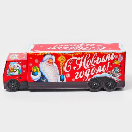 Gift box New Year's truck "soon holiday" with animation 36 x 11.5 x 11 cm-3