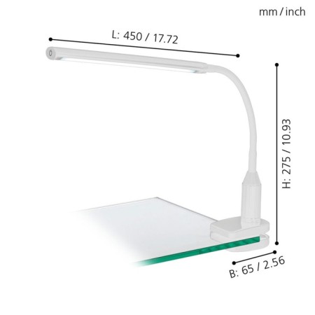 Lamp on the clothespin Laroa, 1x4.5W LED, 4000K, 550LM, white color-1