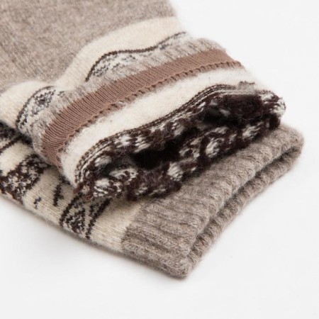 Women's socks from Mongolian wool "deer", gray color, size 25 (37-39)-2