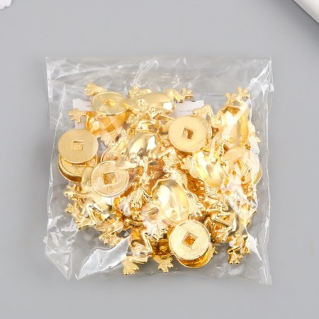 Souvenir Metal "Cash toad with coin" gold 2.4x3.8 cm-3