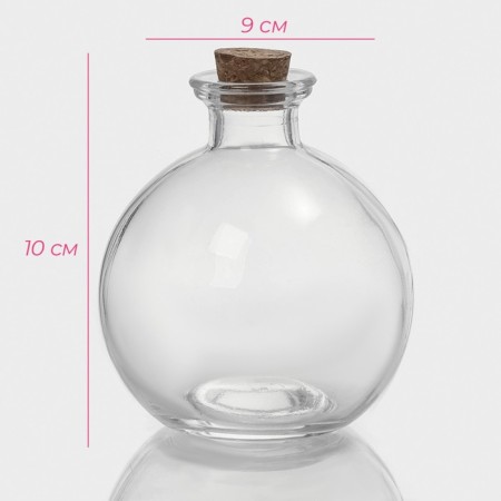 Glass jar for spices with a cork lid "Parfa", 220 ml, 9 × 9 × 10 cm-1