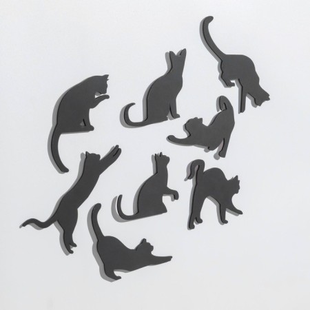 Wall-wall decor "cats", 8 elements, 6.5-7-14x12-5-18.5 cm-4
