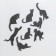 Wall-wall decor "cats", 8 elements, 6.5-7-14x12-5-18.5 cm