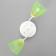Onyx chandelier 2x15W E27 white-green 50x15x15cm Bayerlux