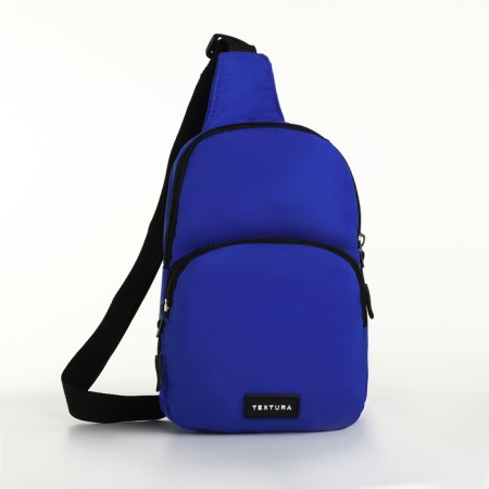 Textura lightning bag, external pocket, blue color-1
