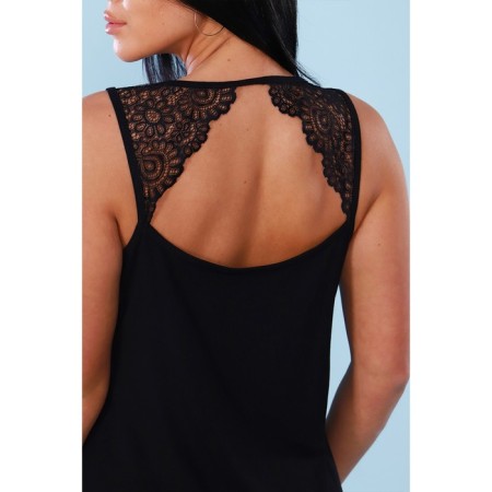 Night shirt female, black color, size 44-3