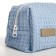Textura zipper cosmetic bag, blue color