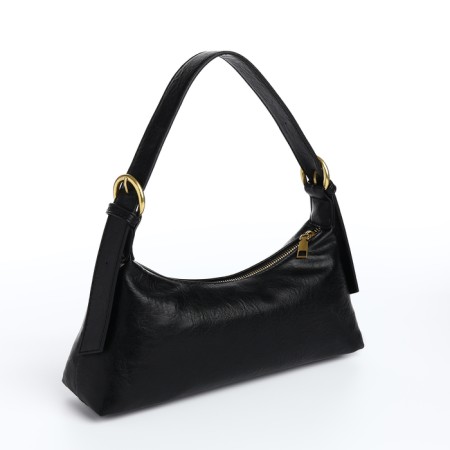 Bag Women's Baget with a zipper, black color-1