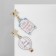 Emall earrings "Journey" Blood ball, pink color in gold