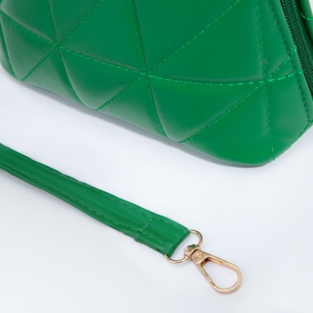 Bag Cross-Bodi with a zipper, green color-5