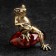 Souvenir "Business Frog", brass, amber