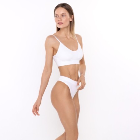 Female set (top, thongs), white color, One size (42-46)-1