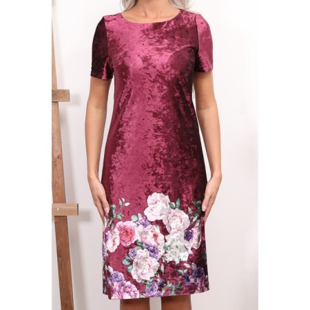 Female dress, size 50, burgundy color-7