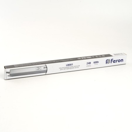Electronic transformer for 24 W LED tape, Feron, LB001, 2.5A, 60 W-3