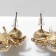 Earrings with pearls "Spider" miniature, white color in gold