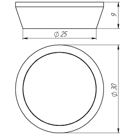Aquant gasket, conical, d = 25 mm, external d = 30 mm, height 9 mm, 50 pcs-3