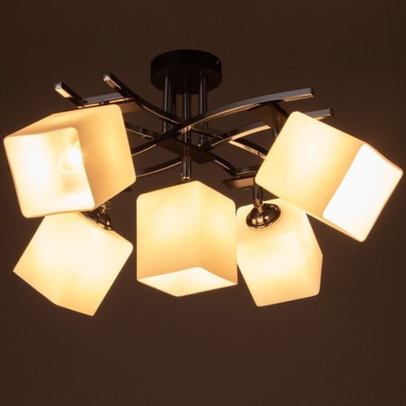 Chandelier 6591180/5 E27 40W silver 60x60x24 cm Bayerlux-2