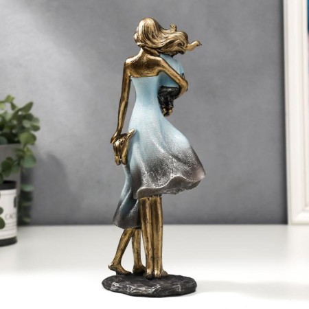 Polystone souvenir "Mom with children" 24x7x11 cm-3