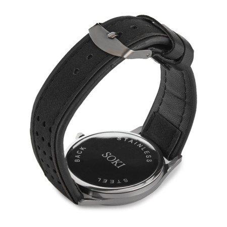 Watch of wrist, d-4.2 cm, strap L-23 cm, width-2.2 cm, luminous arrows-2