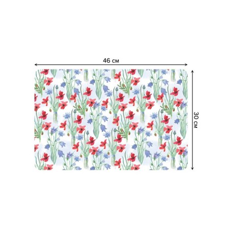 A set of napkins for setting the table "Field bouquets", rectangular, rounded edges, size 30x46 cm, 4 pcs-2