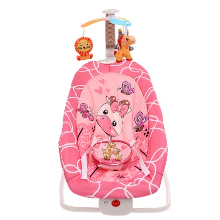 Musical rocking chair for newborn, pink color-1